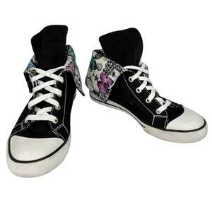 Coach Bonney Butterfly Black Hi Top Fold Over Sneakers 7